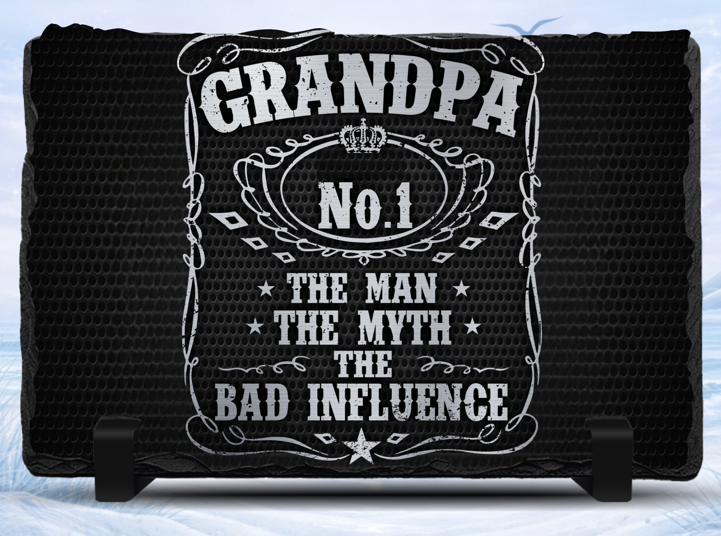funny grandpa gift slate bad influence