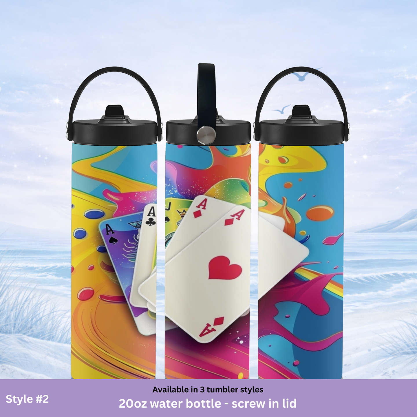 gambling themed insulated tumbler