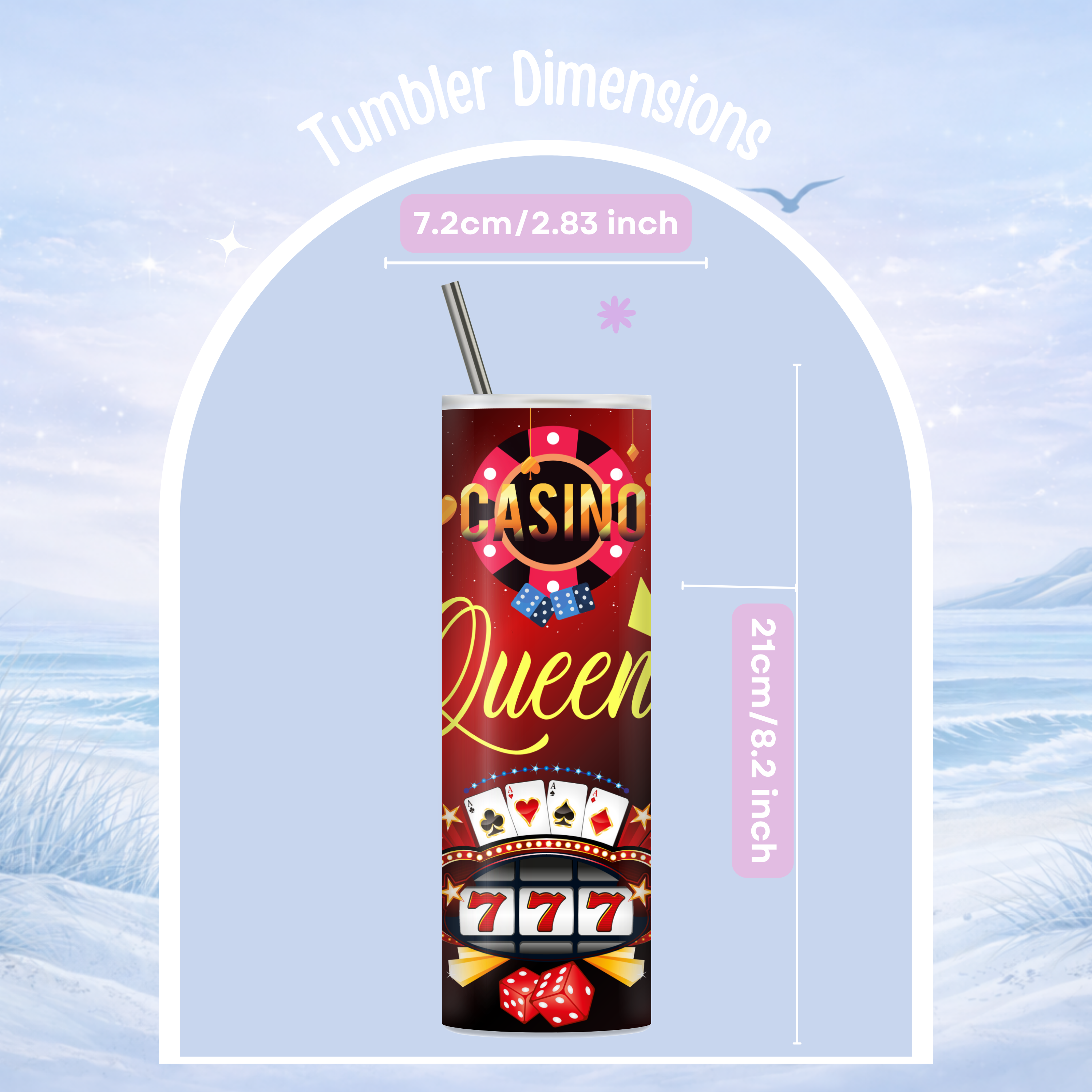 gambling themed tumbler vegas style