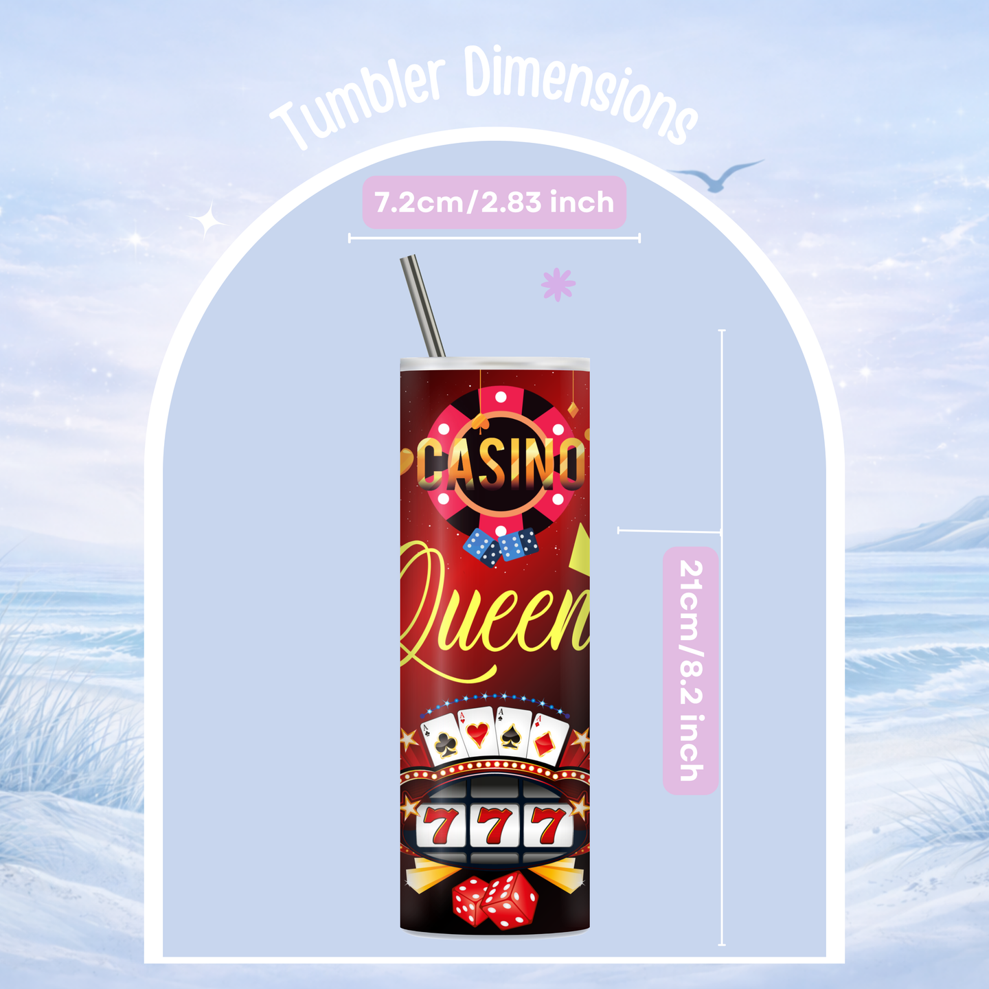 gambling themed tumbler vegas style