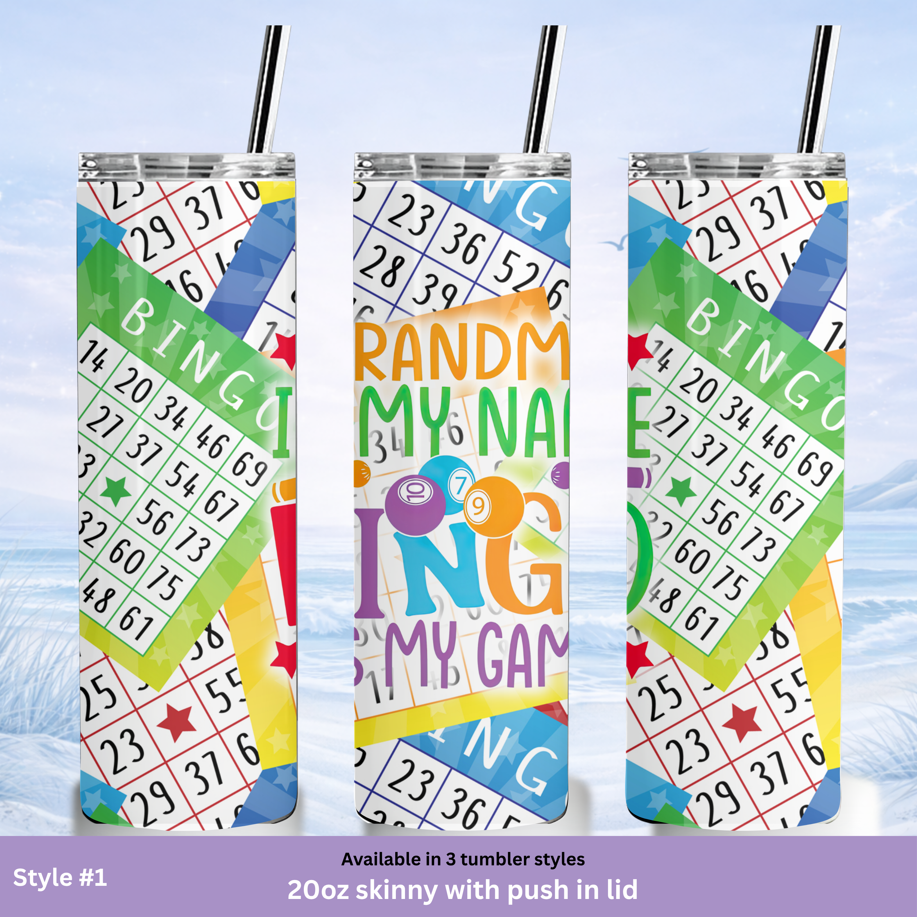 game night tumbler bingo theme gift