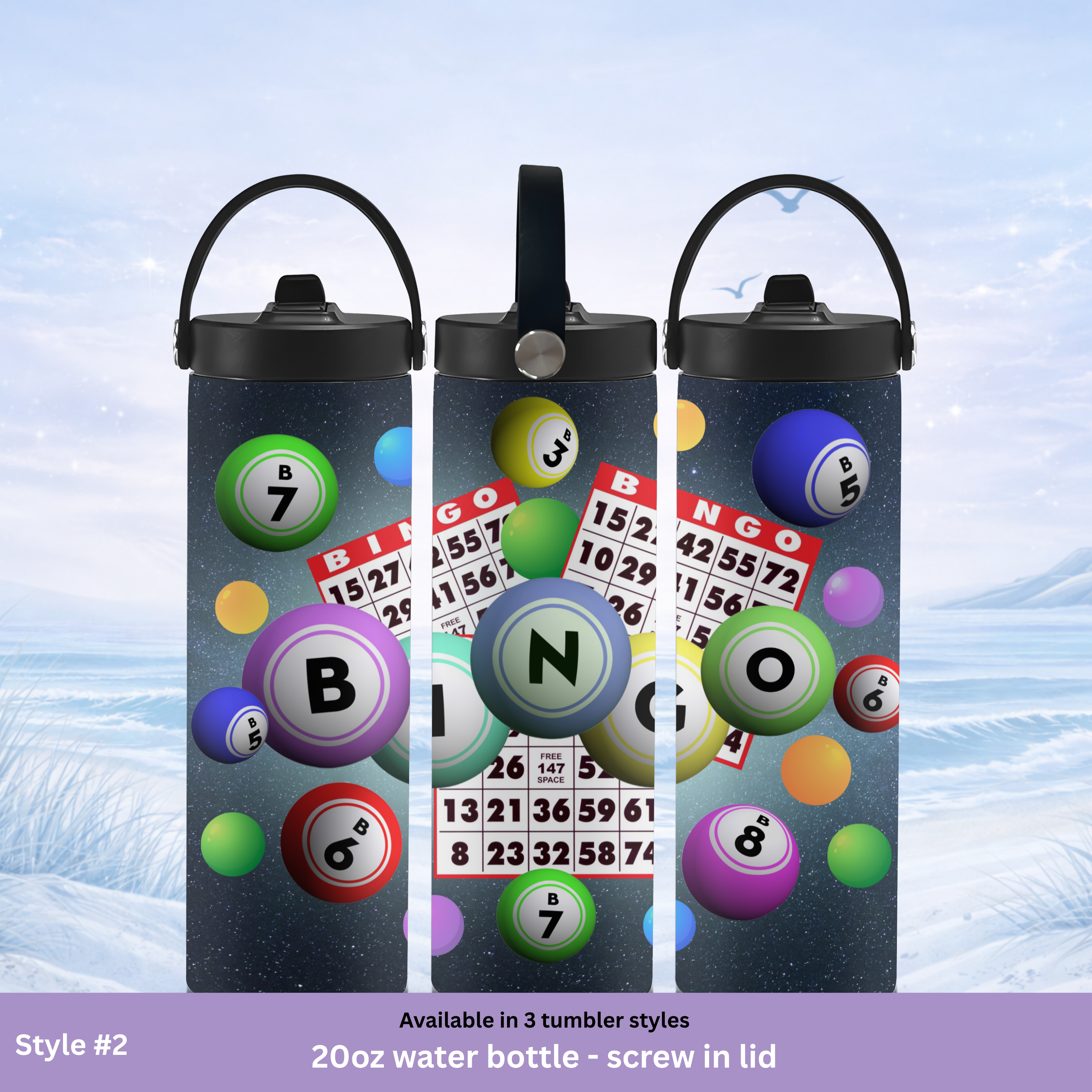 game night tumbler bingo balls design
