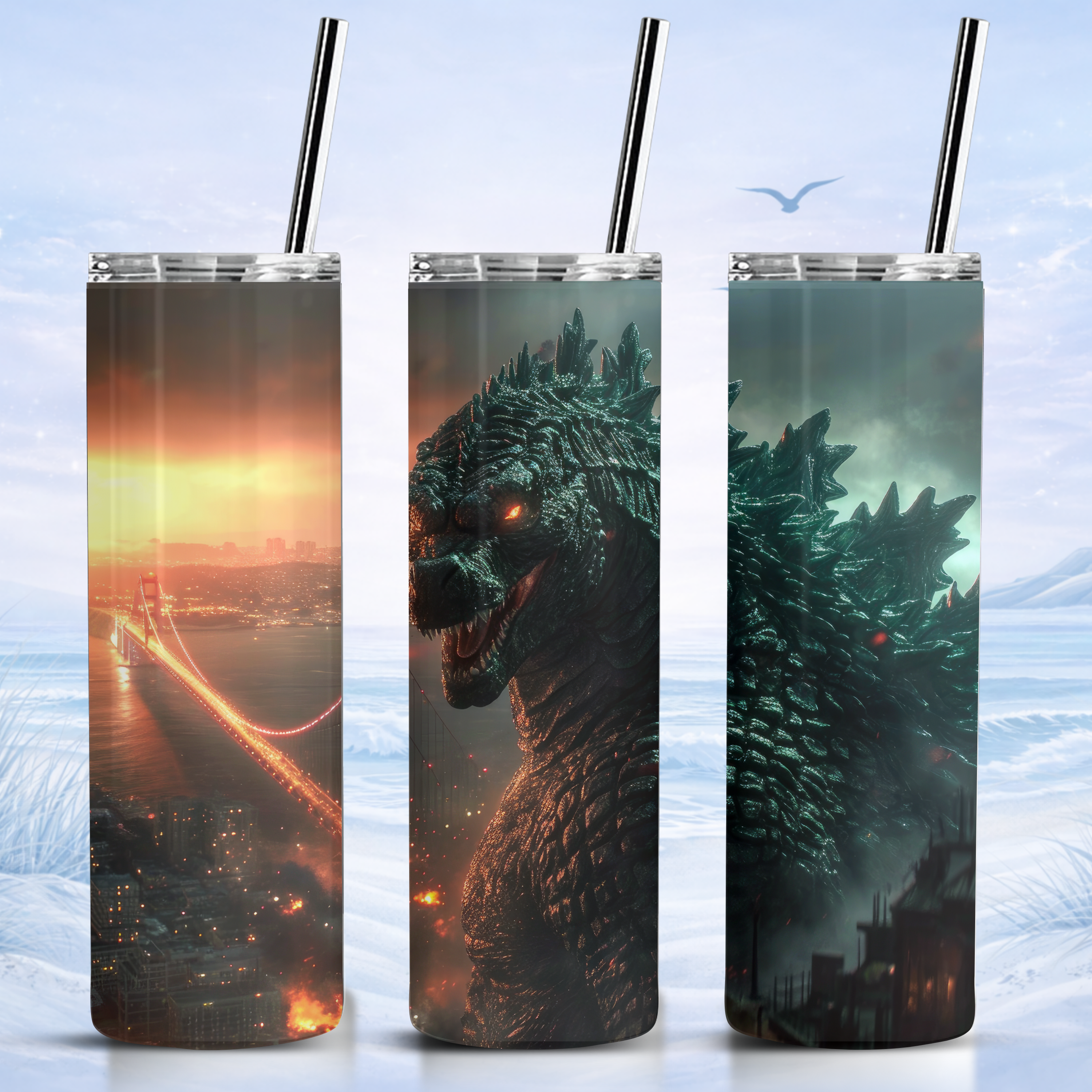 godzilla tumbler city attack design