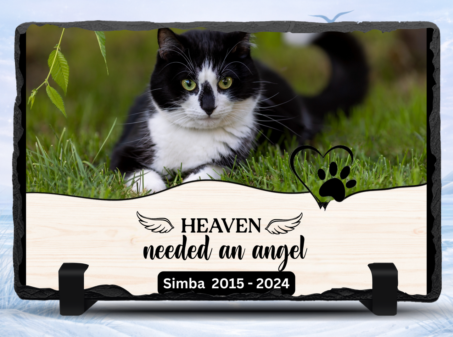 heaven needed an angel pet memorial slate