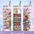 insulated tumbler floral books tea lover gift