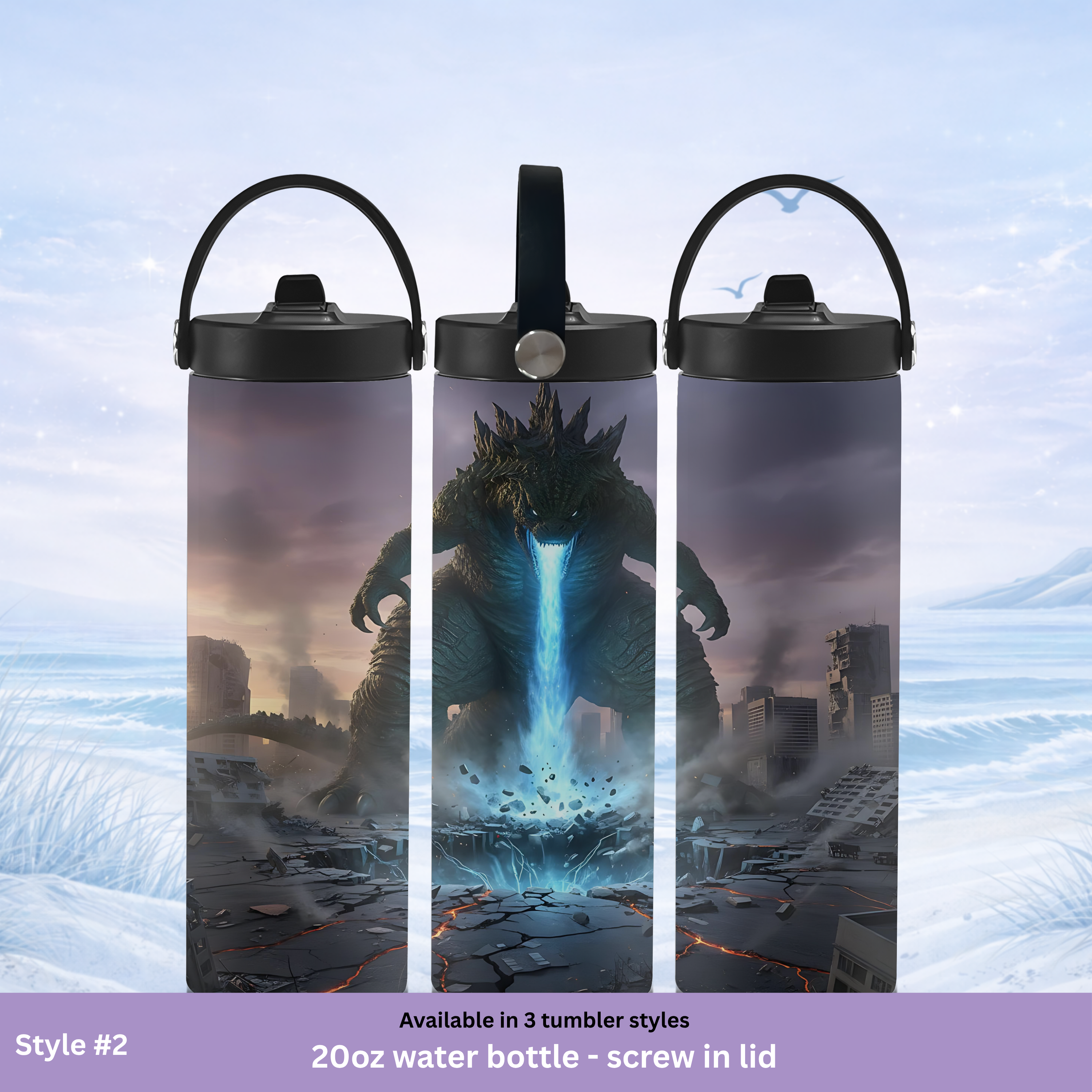 japanese kaiju tumbler stainless steel