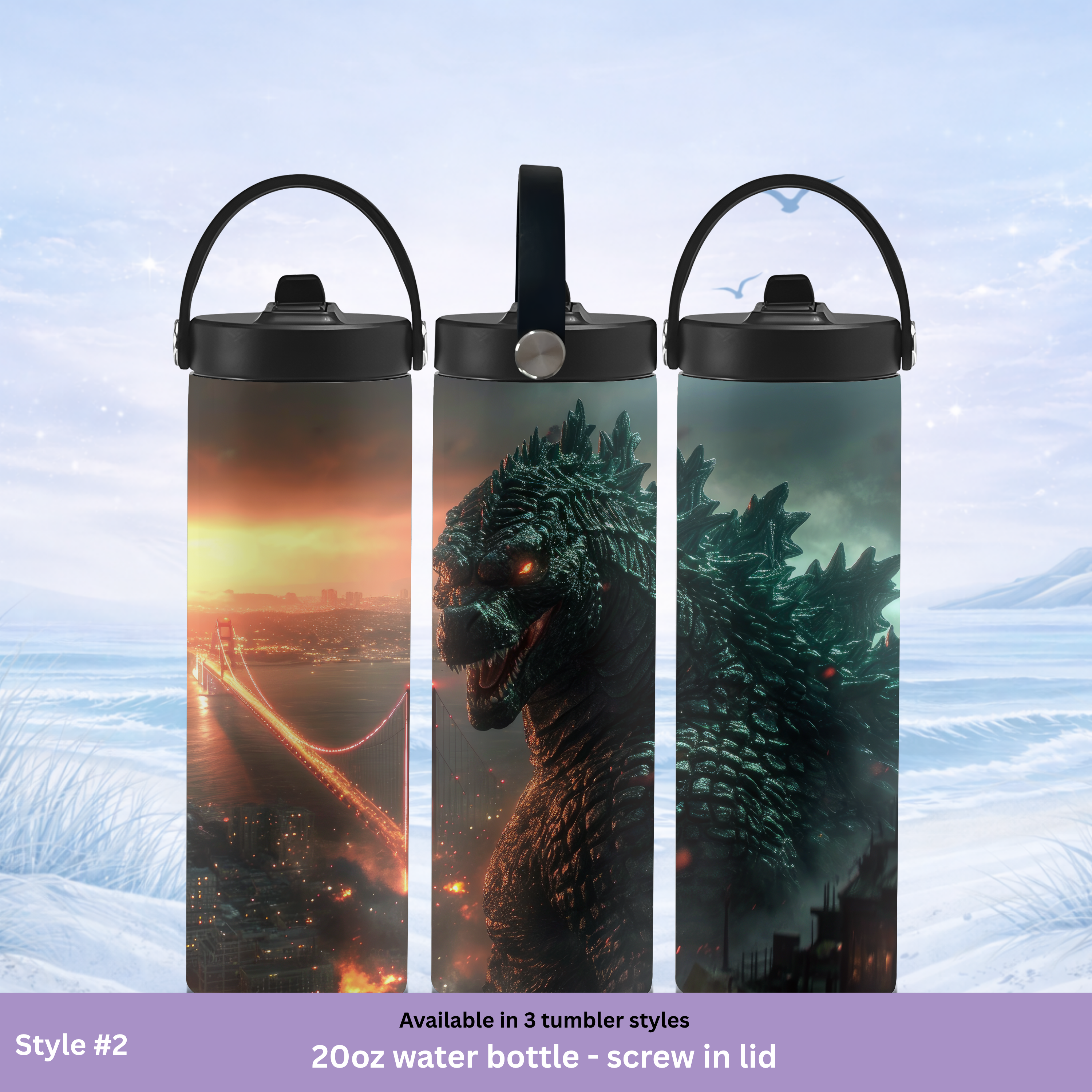 japanese kaiju tumbler stainless steel