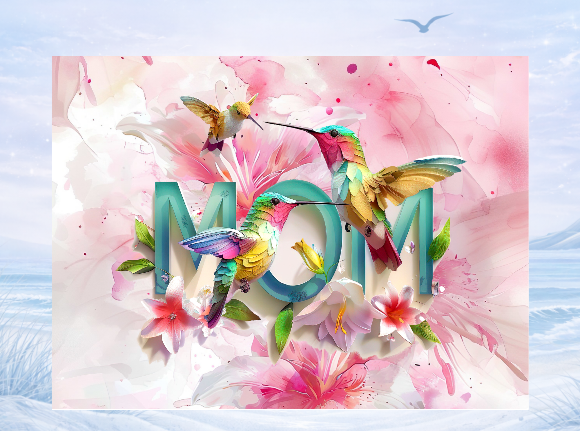 mothers day gift bright floral slate