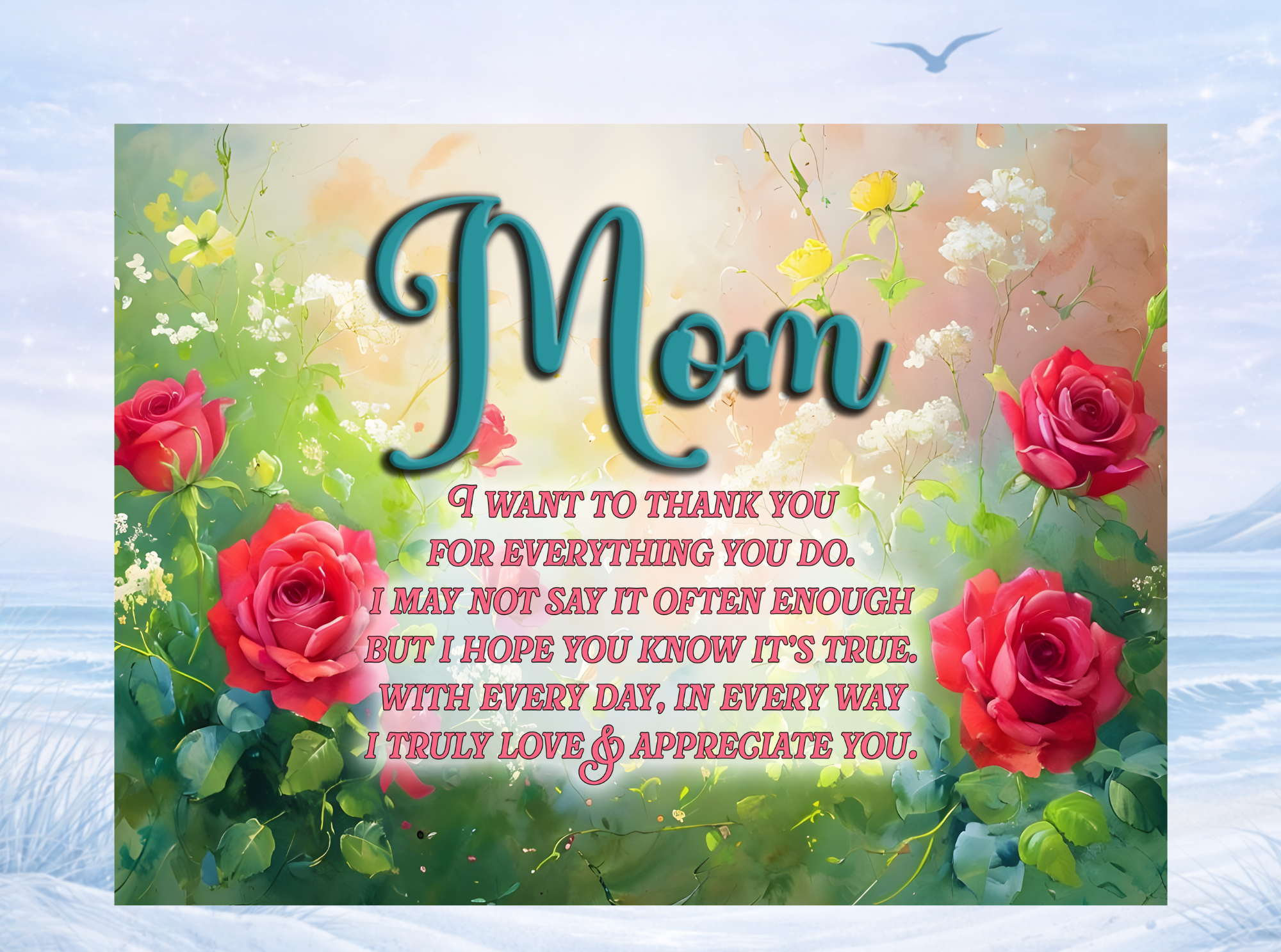 mothers day slate gift for mom floral