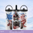 motorsport ATV water bottle USA flag racing design
