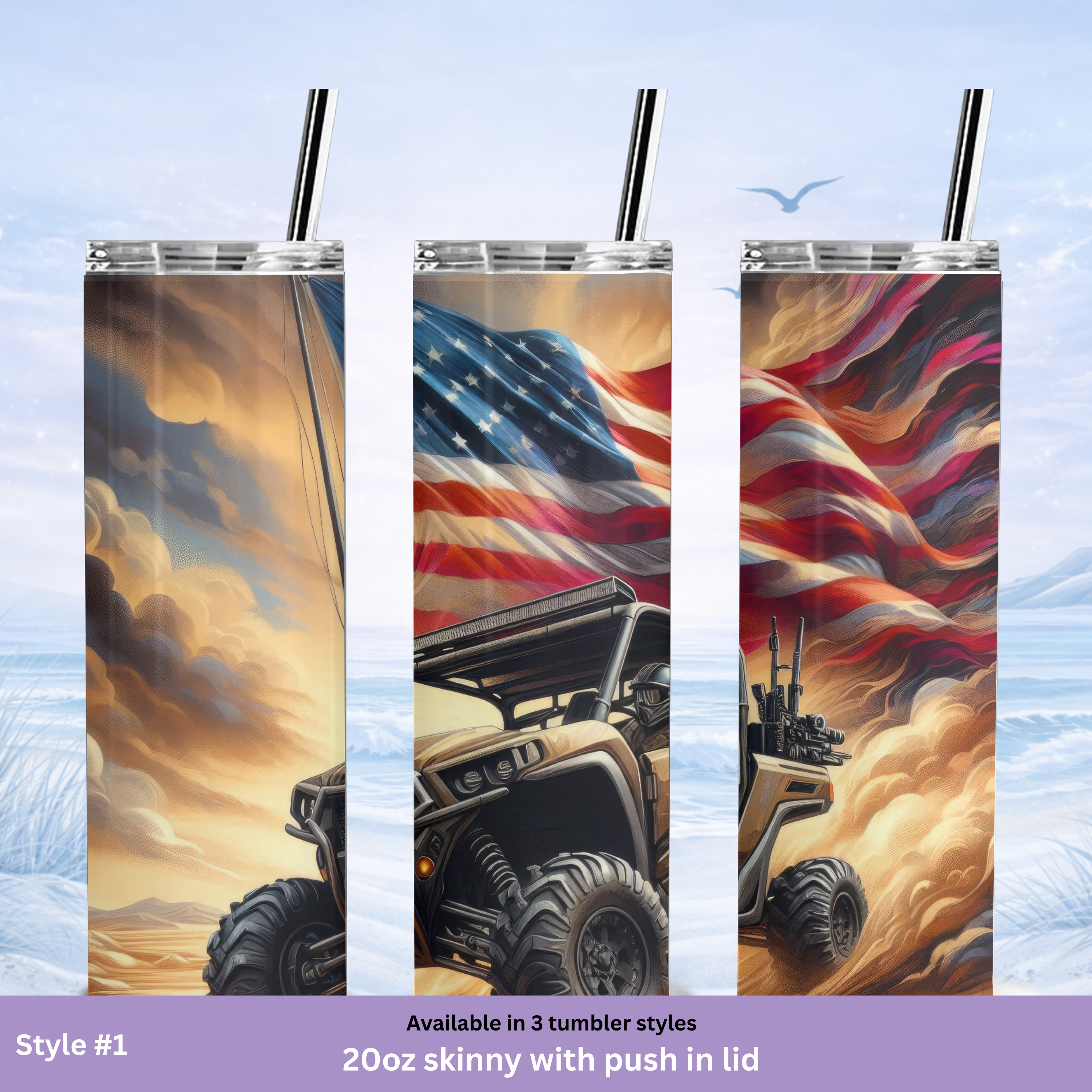 motorsport UTV tumbler patriotic off road drinkware