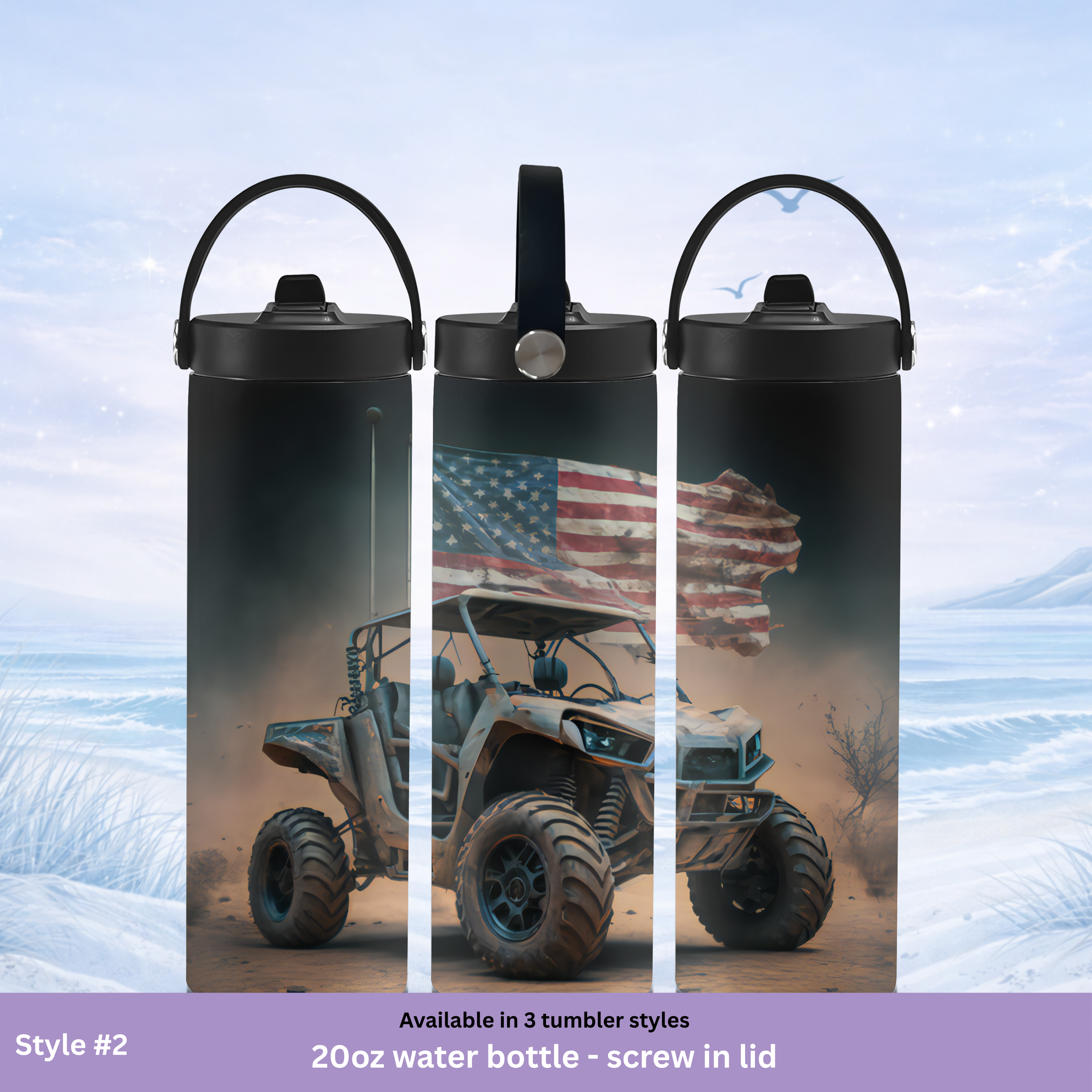 mud riding ATV tumbler patriotic off road drinkware