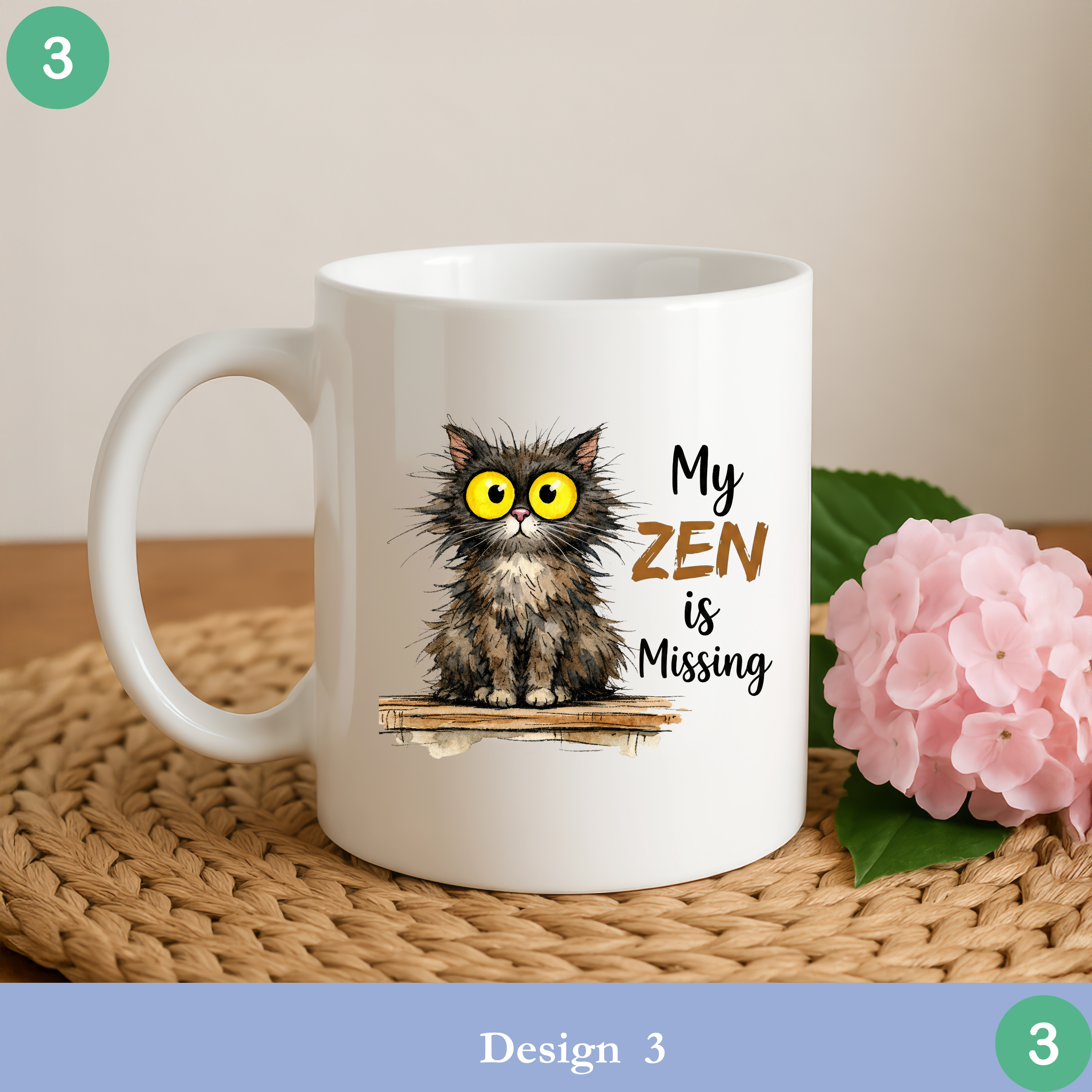 my zen is missing cat mug funny