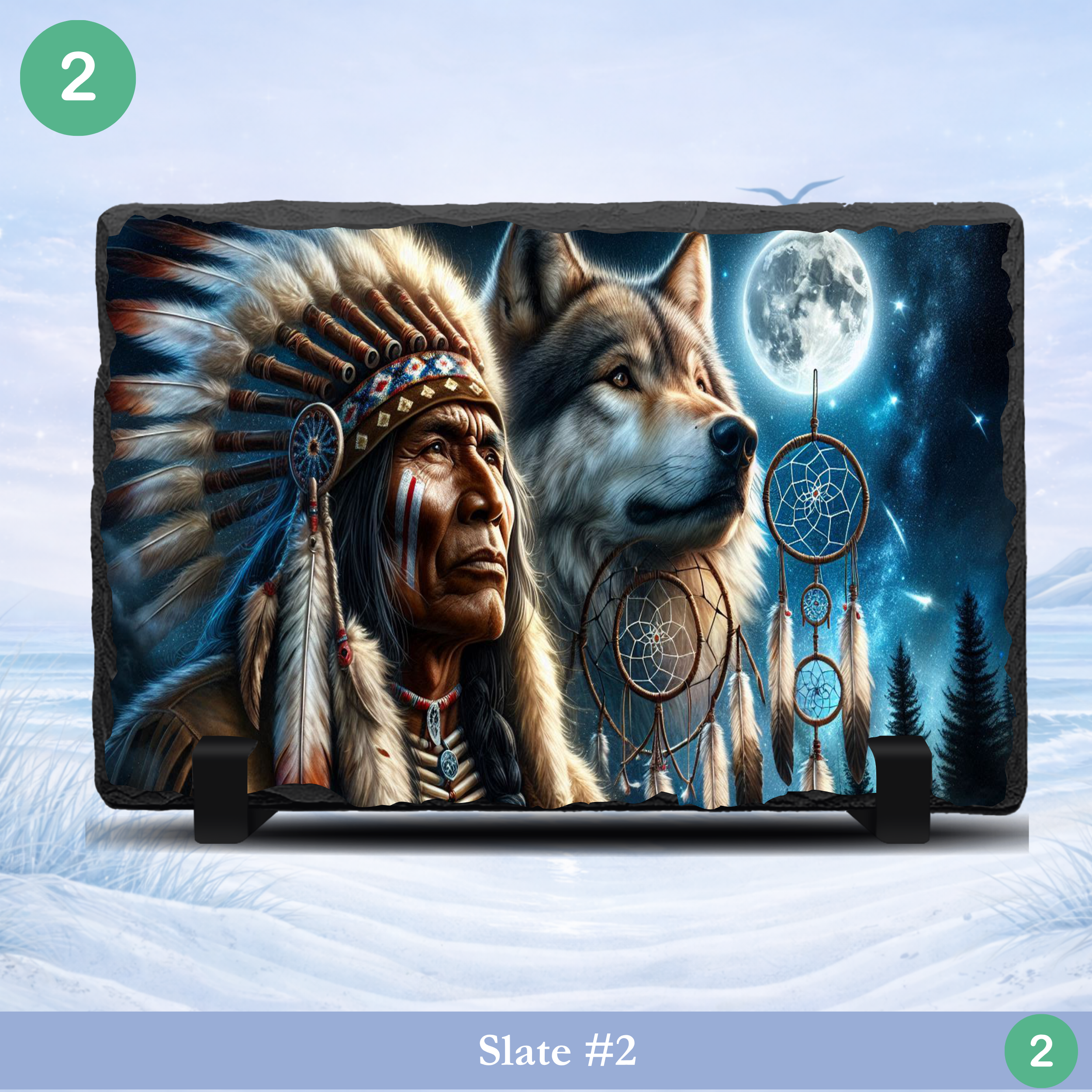 native american woman eagle mountain slate