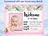 newborn baby girl keepsake slate with stats
