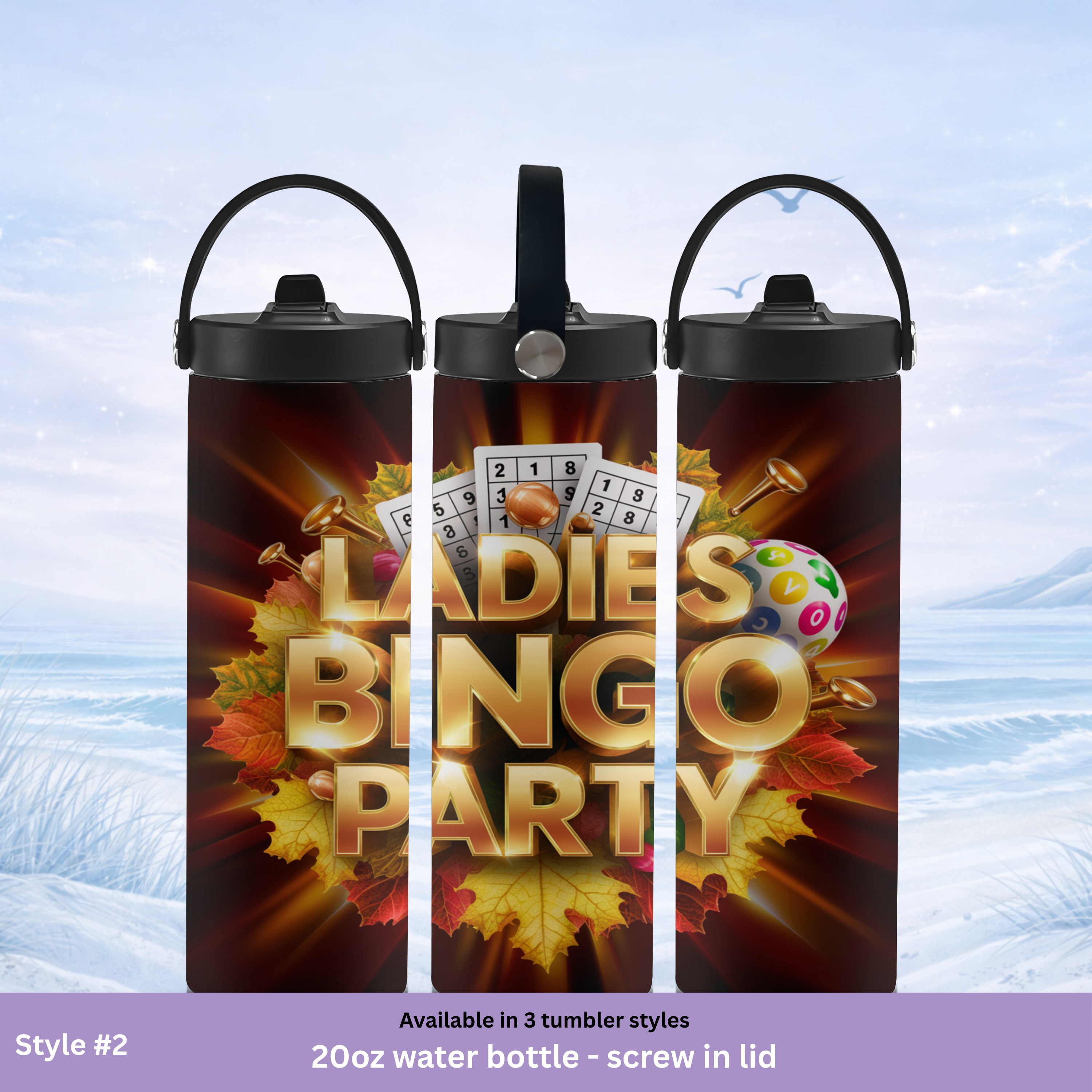novelty bingo tumbler with bingo balls