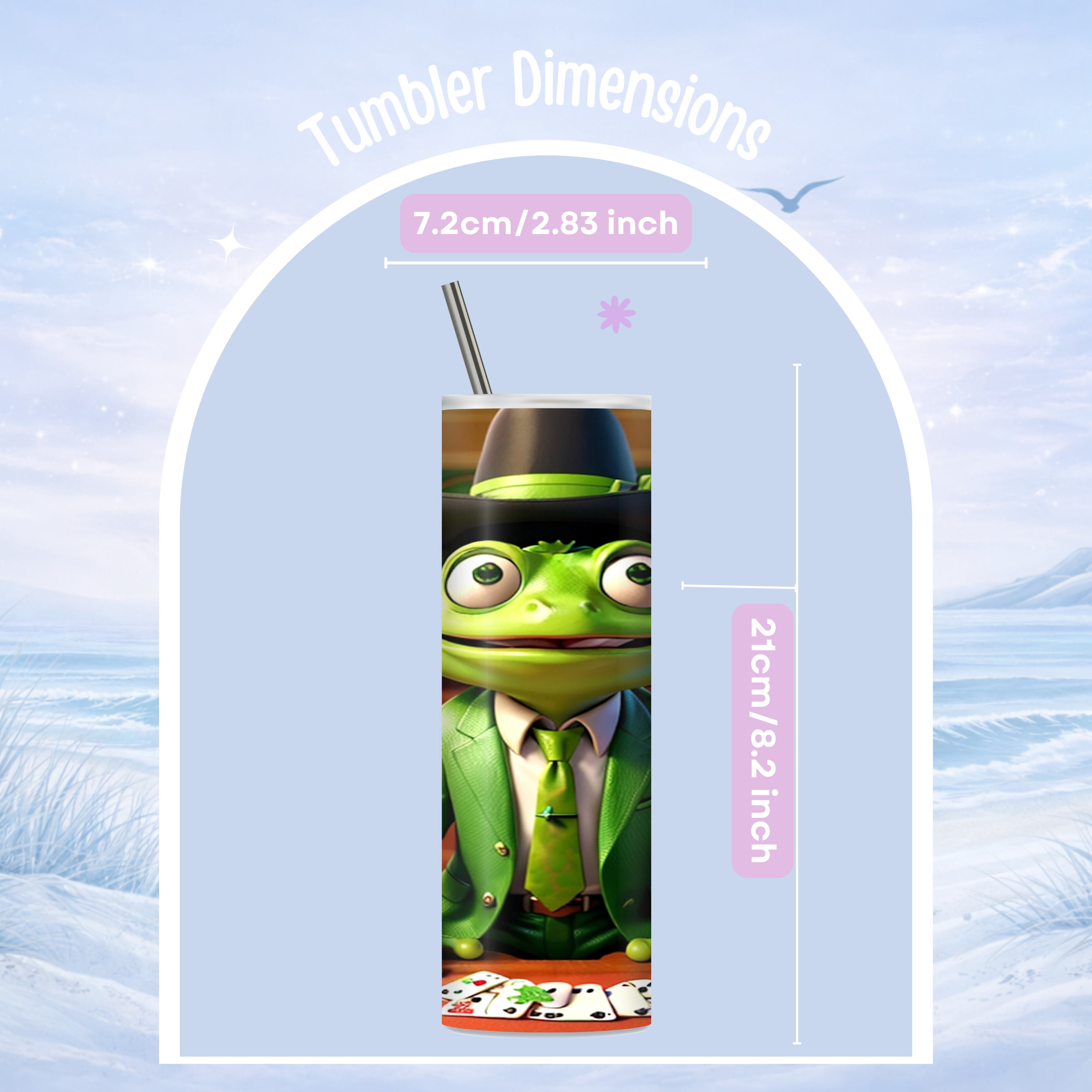 novelty frog gambling tumbler gift
