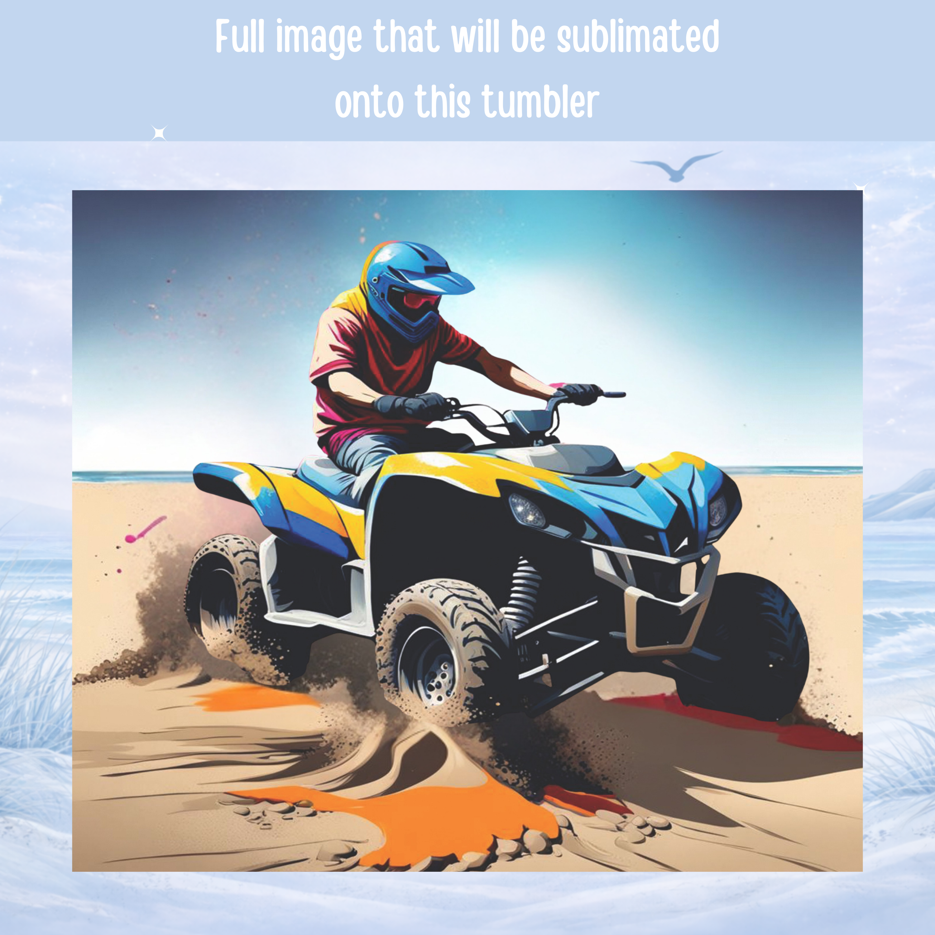 off road ATV tumbler beach dunes 20 oz insulated cup