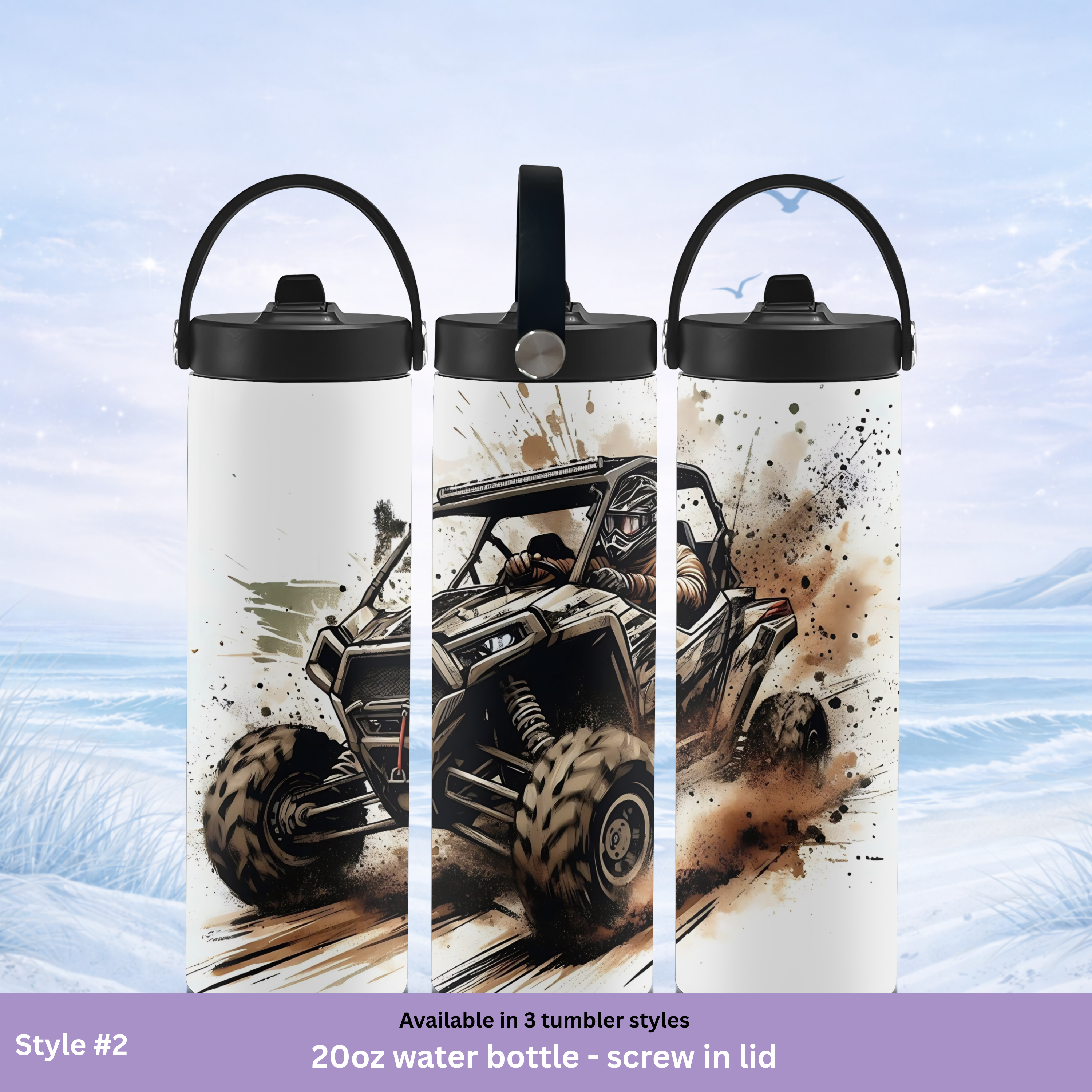 off road vehicle tumbler mud splash quad design