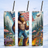 patriotic bigfoot tumbler camping scene usa flag
