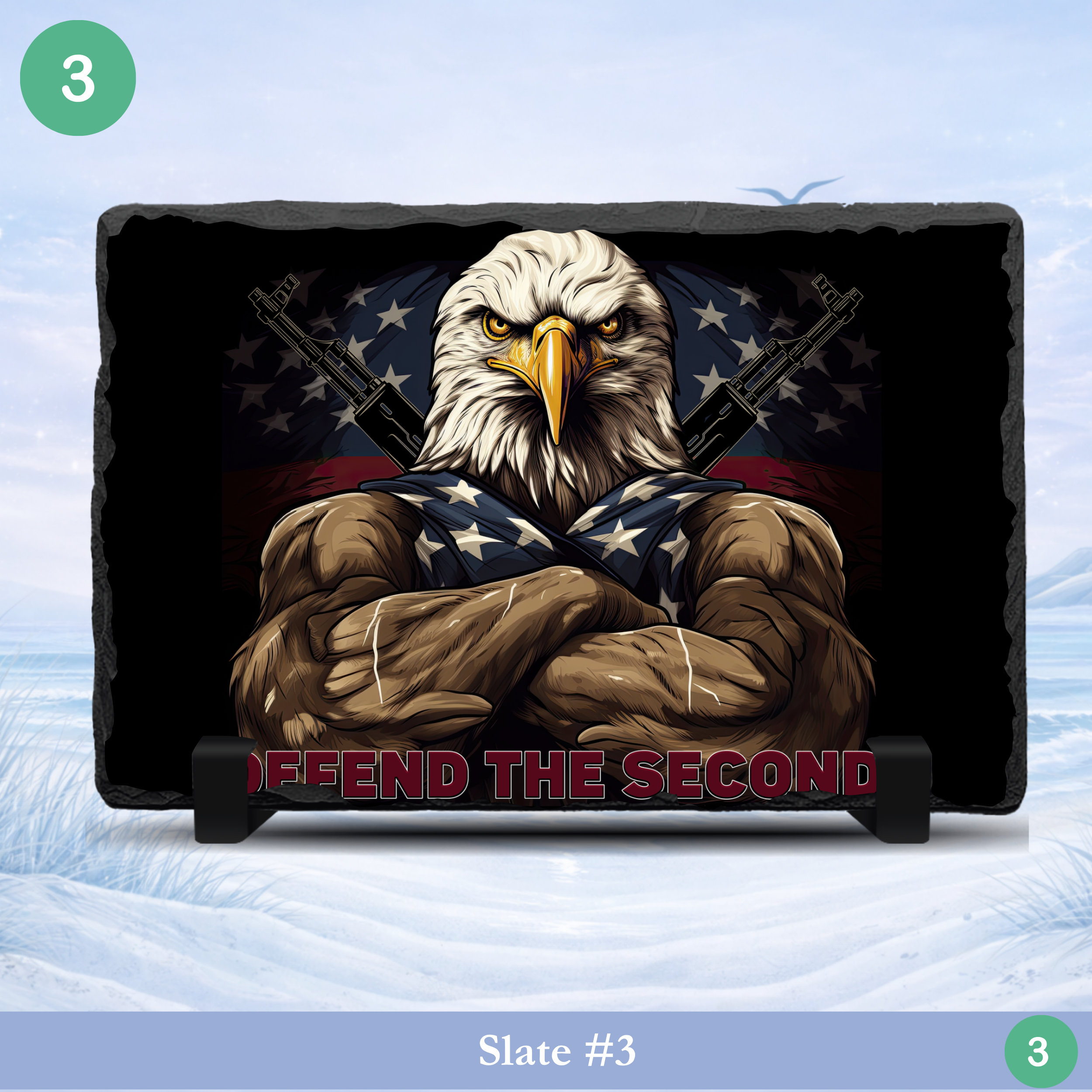 patriotic eagle freedom artwork slate