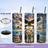 patriotic eagle tumbler with military scenes and American flag