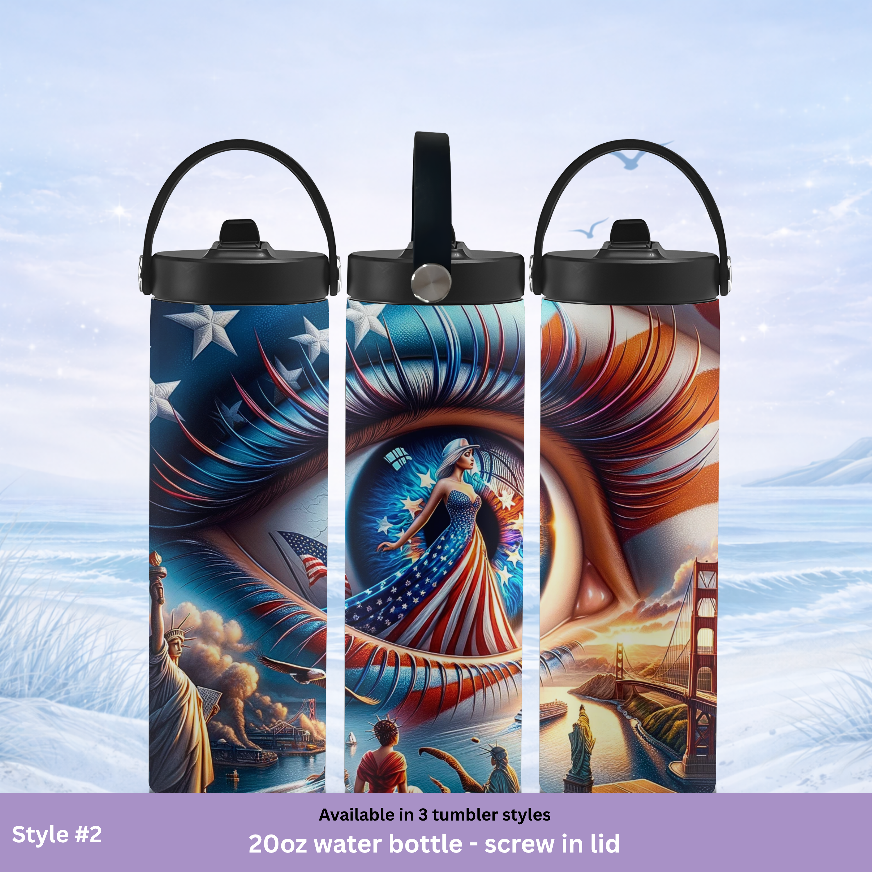 patriotic insulated tumbler colorful USA artwork cup