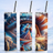 patriotic lady liberty tumbler American flag artistic design