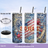 patriotic tumbler with bold red white blue star pattern USA