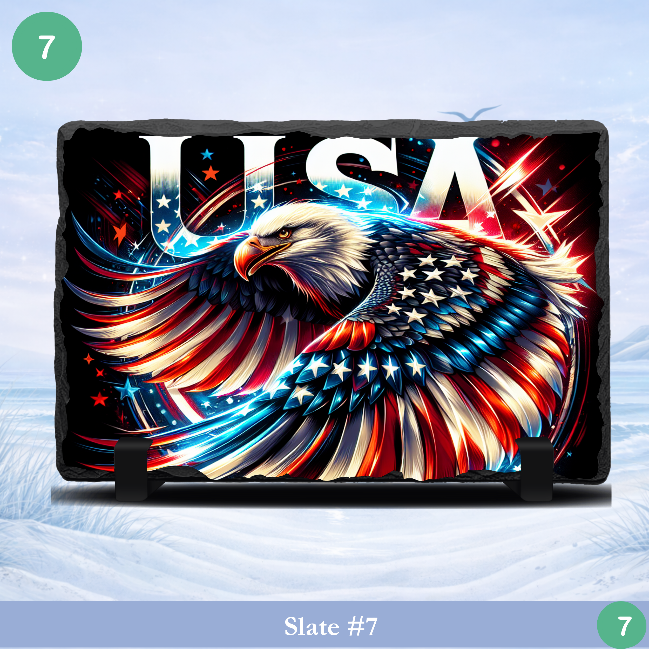 patriotic wall decor american eagle slate