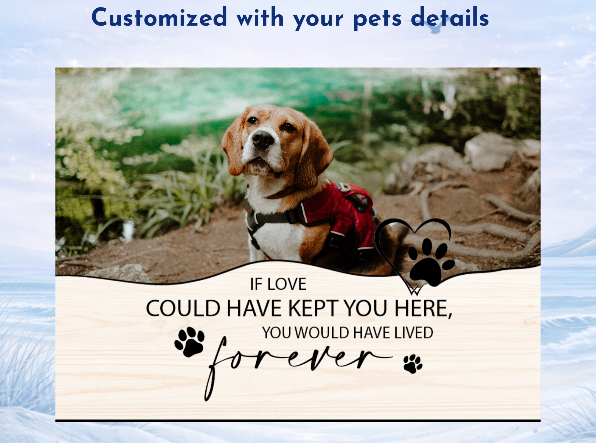 personalized dog memorial photo slate sympathy gift