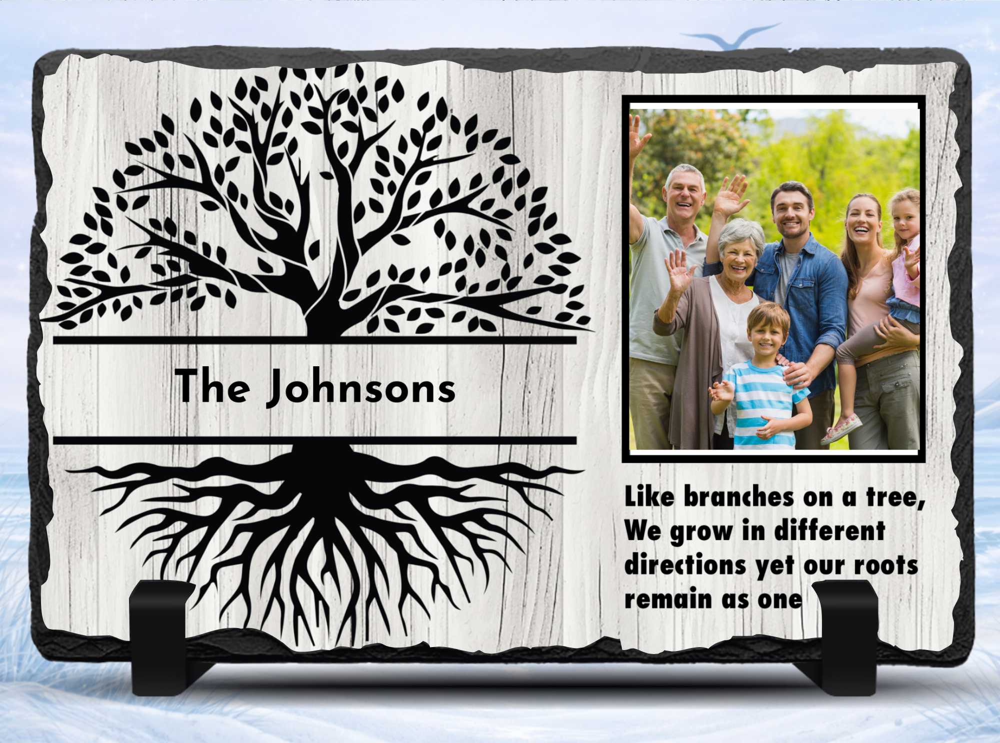 personalized family tree photo slate