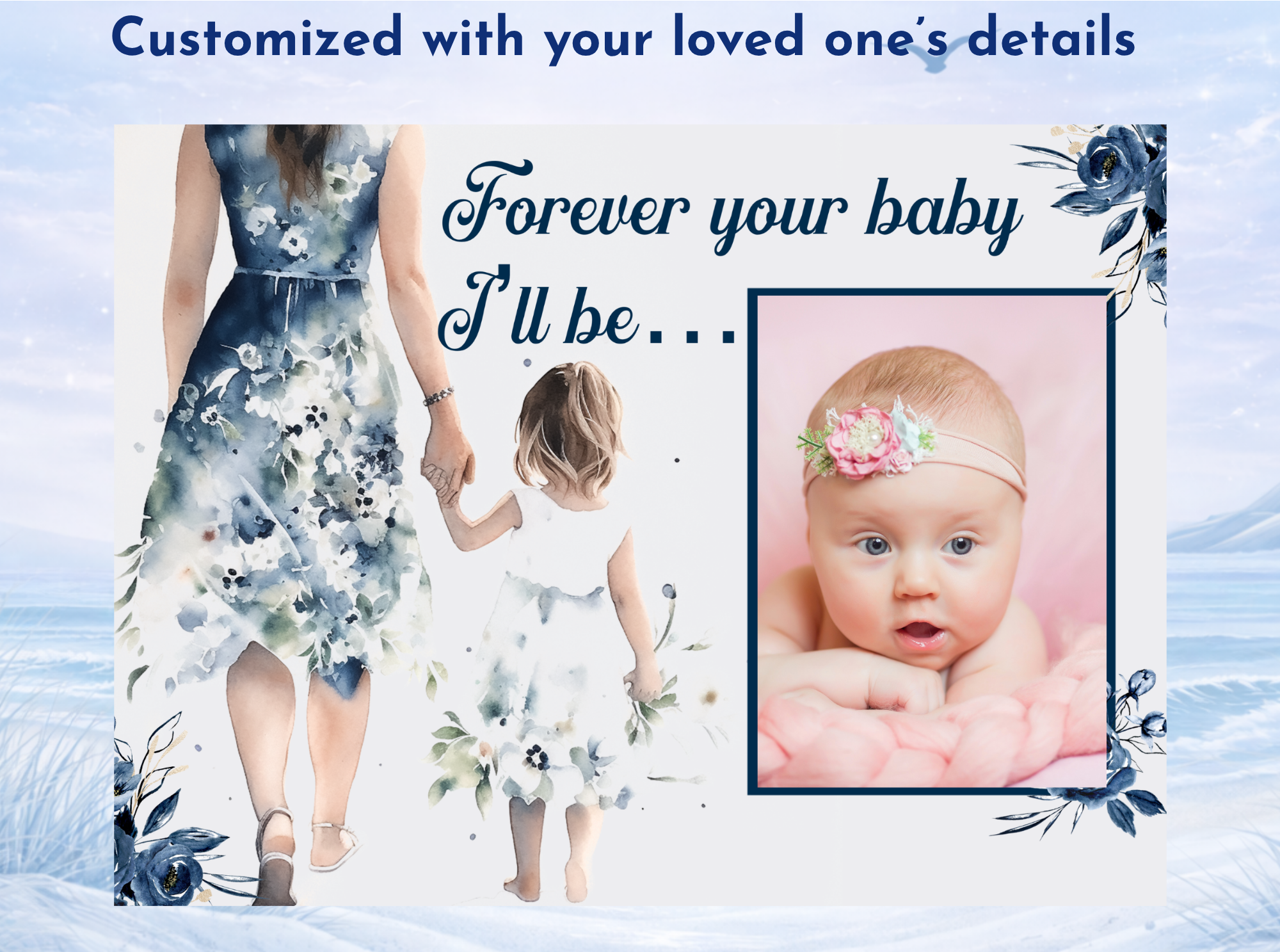 personalized mother daughter slate keepsake