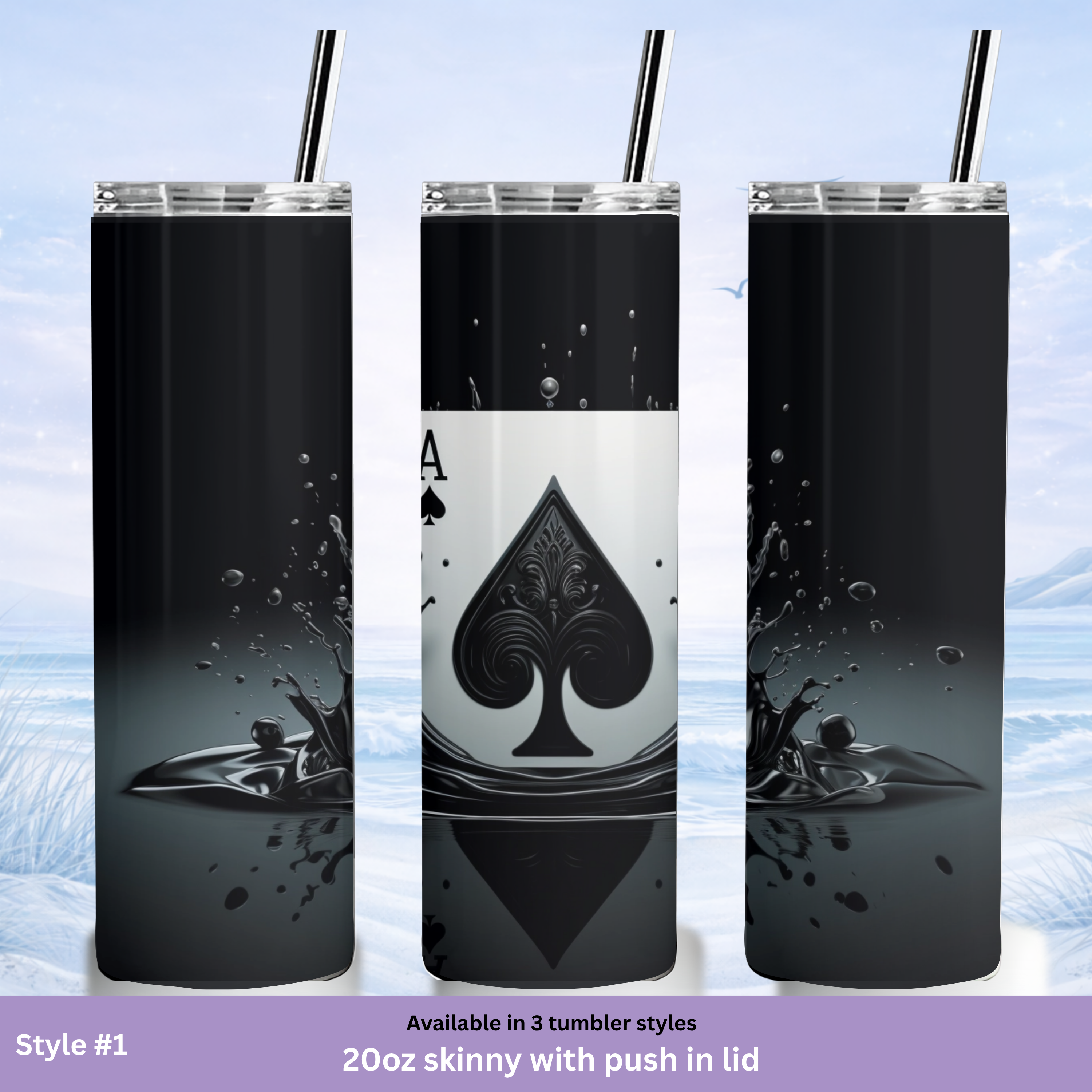 playing card ace tumbler design