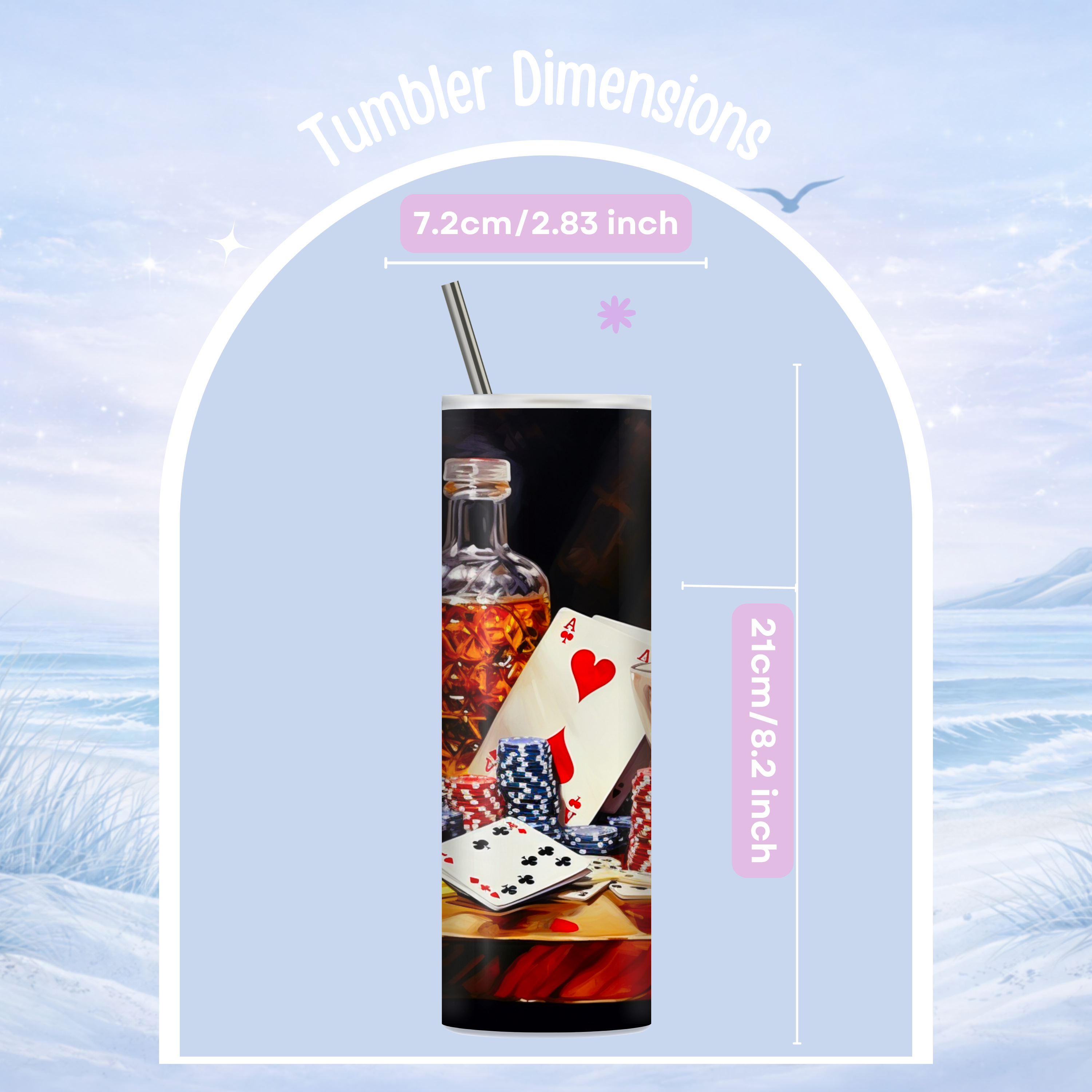 playing cards whiskey tumbler cup