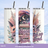 reading tumbler floral books moon night design