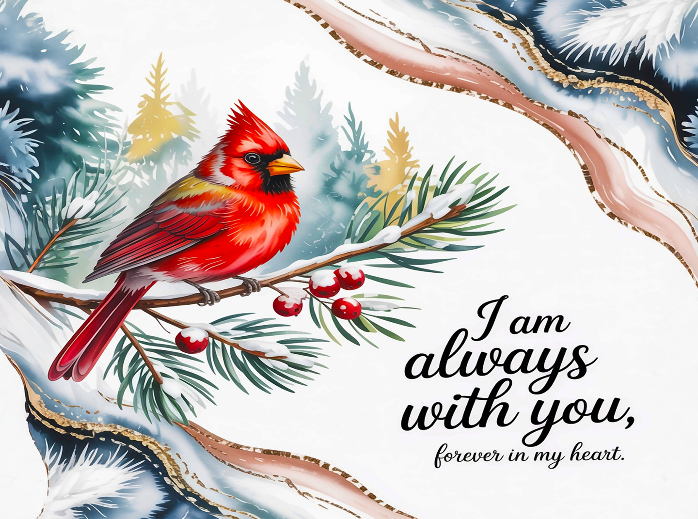 ready to ship sympathy gift cardinal slate