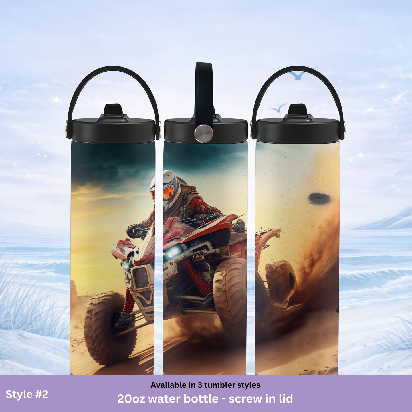 sand dunes ATV tumbler high speed off road rider design
