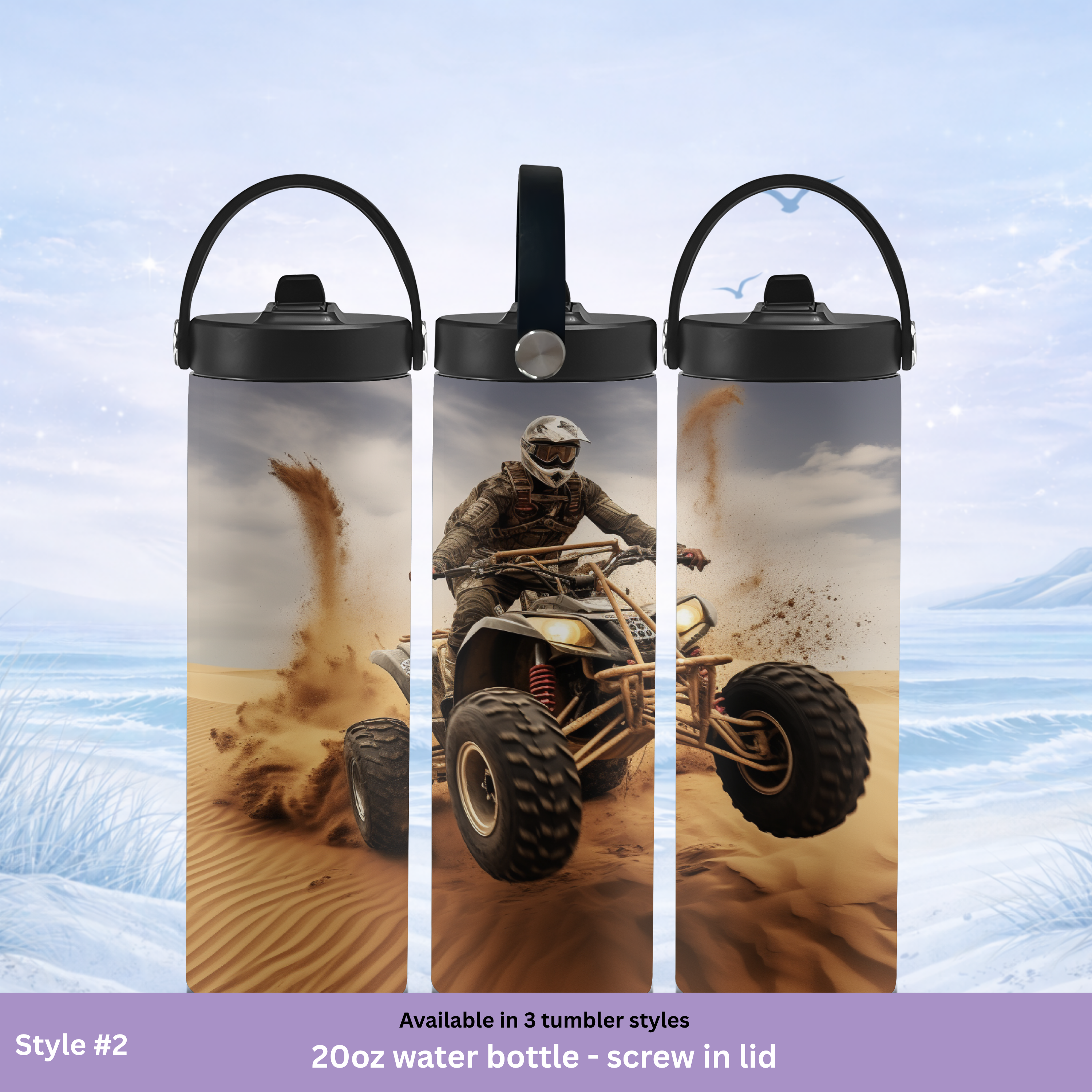 sand dunes ATV tumbler high speed off road rider design