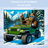 sasquatch tumbler driving jeep mountain scene