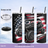 Tumblers with American flag and off-road vehicle design, featuring screw-on lids.