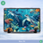 sea turtles coral reef slate ocean wildlife tropical fish coastal decor