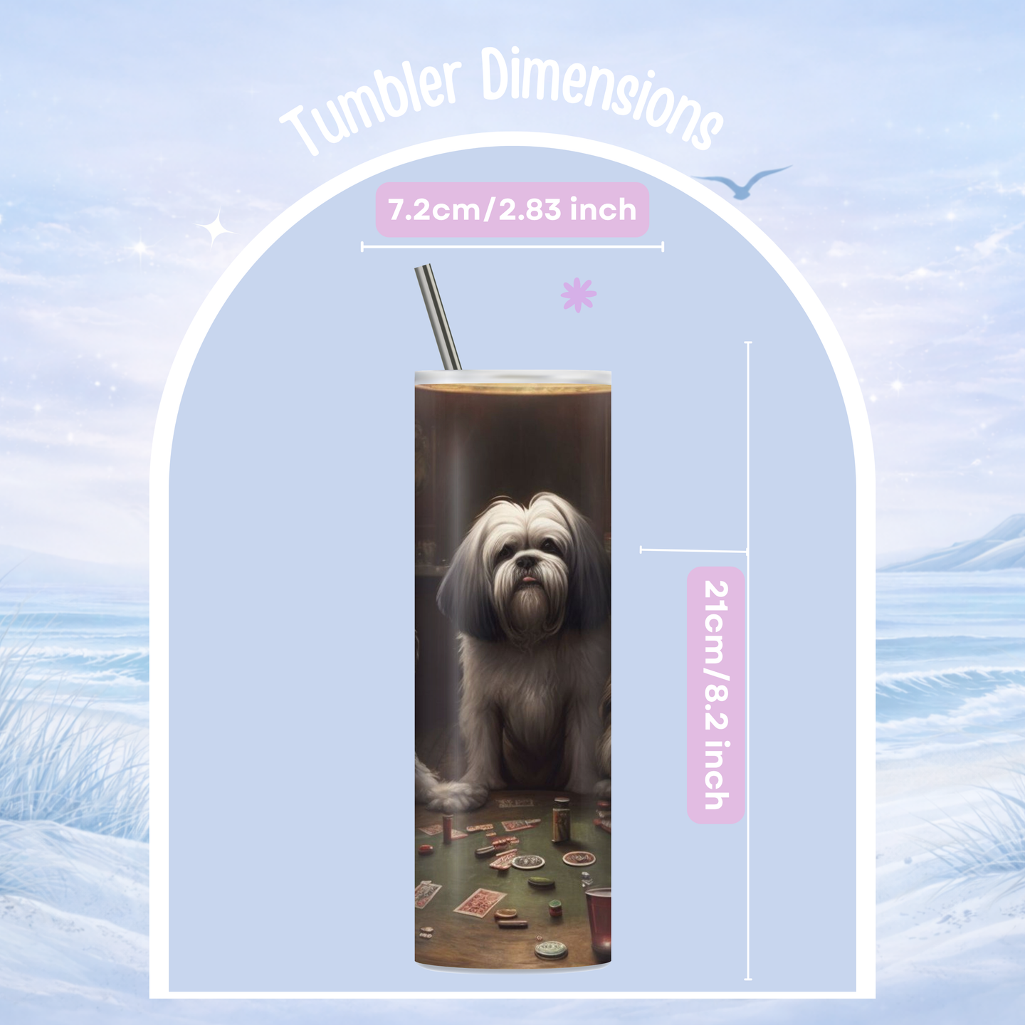 shih tzu lover gift tumbler cup
