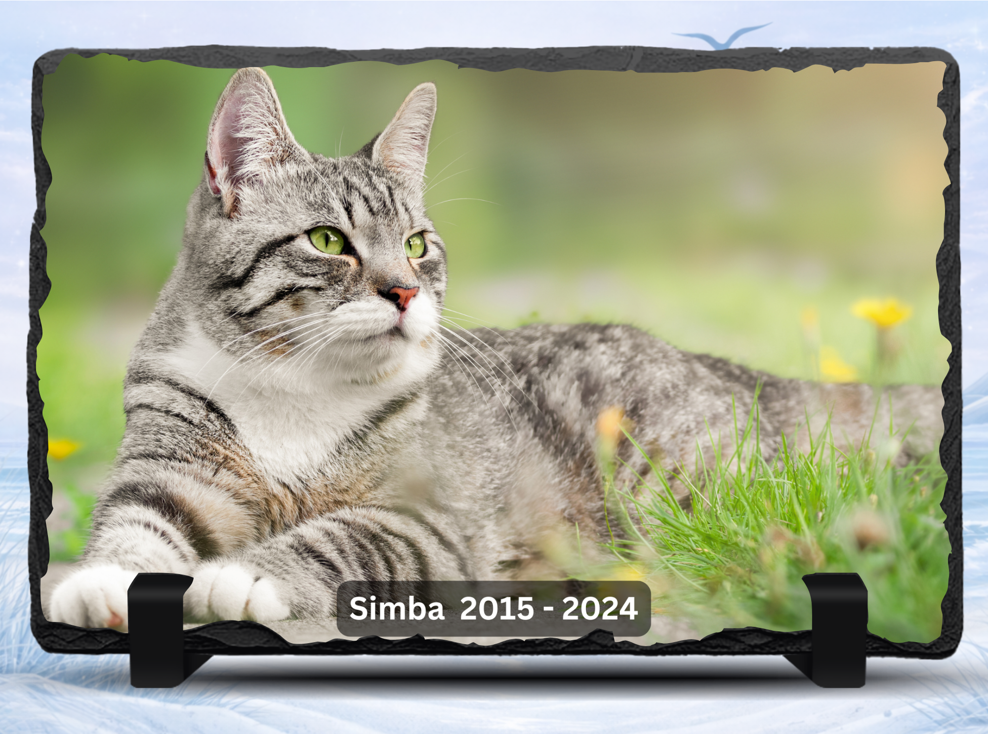 simple pet memorial photo slate personalized keepsake
