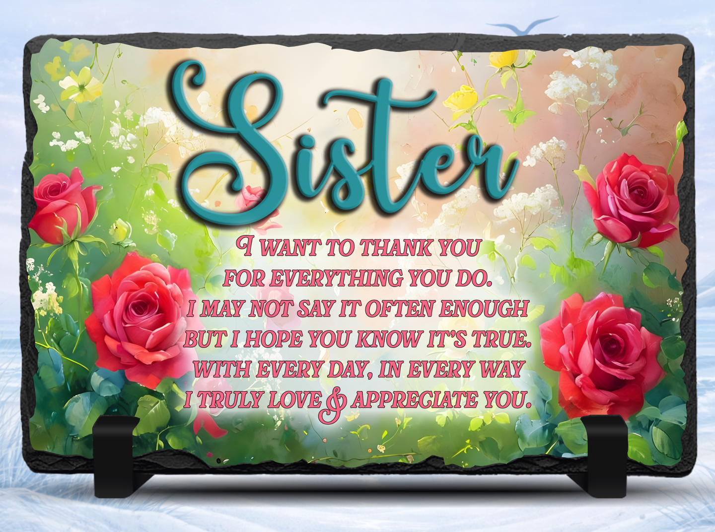 sister appreciation gift slate