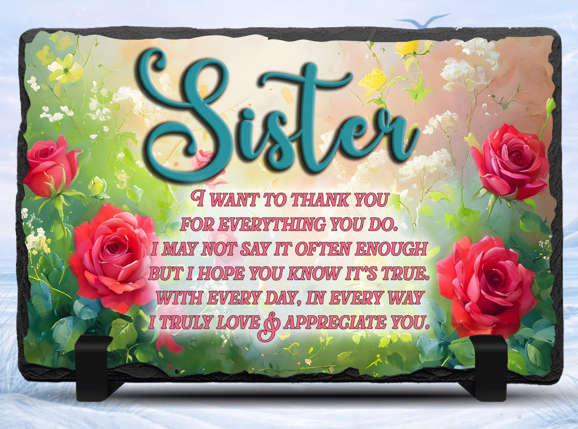 sister appreciation gift slate