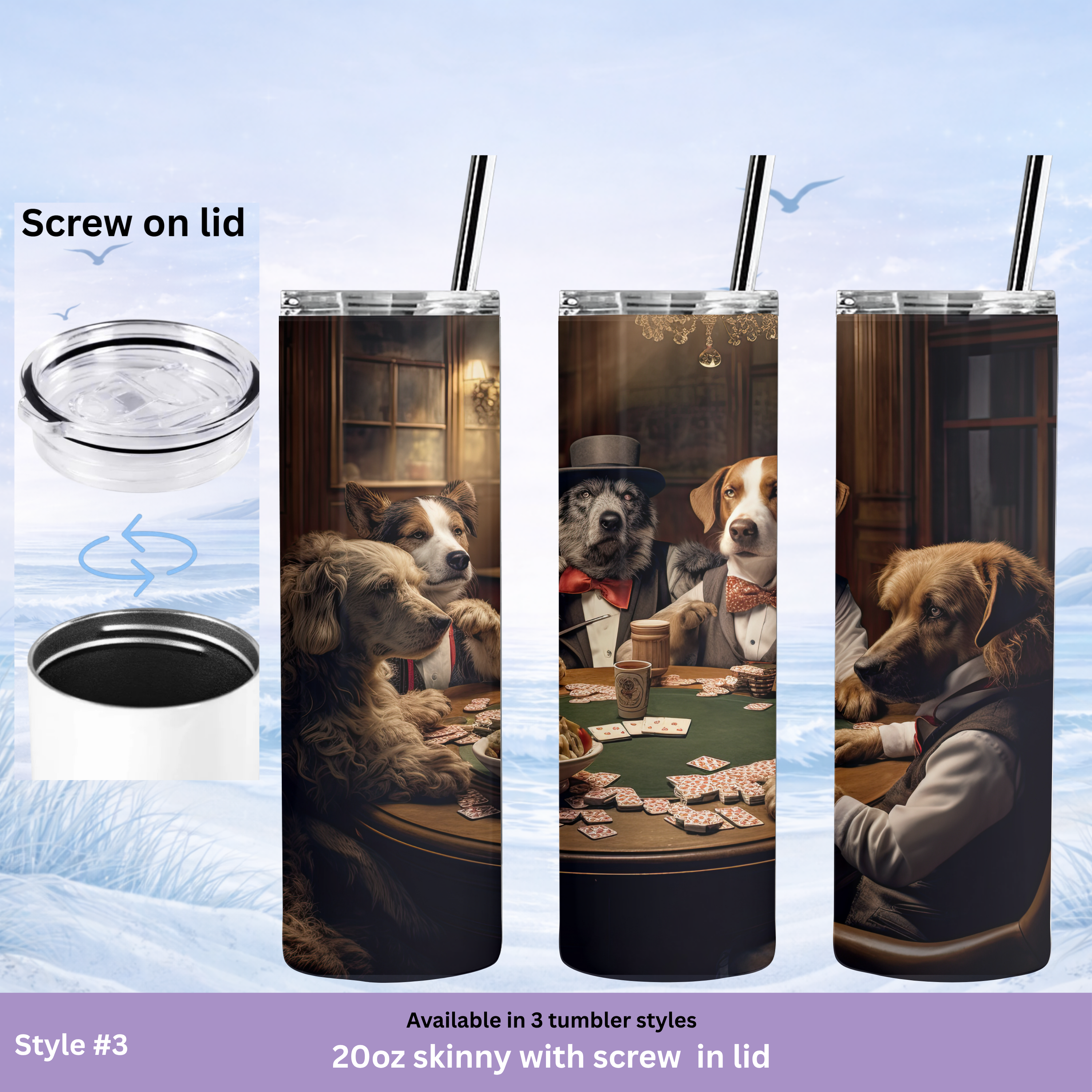 stainless steel dog tumbler 20oz