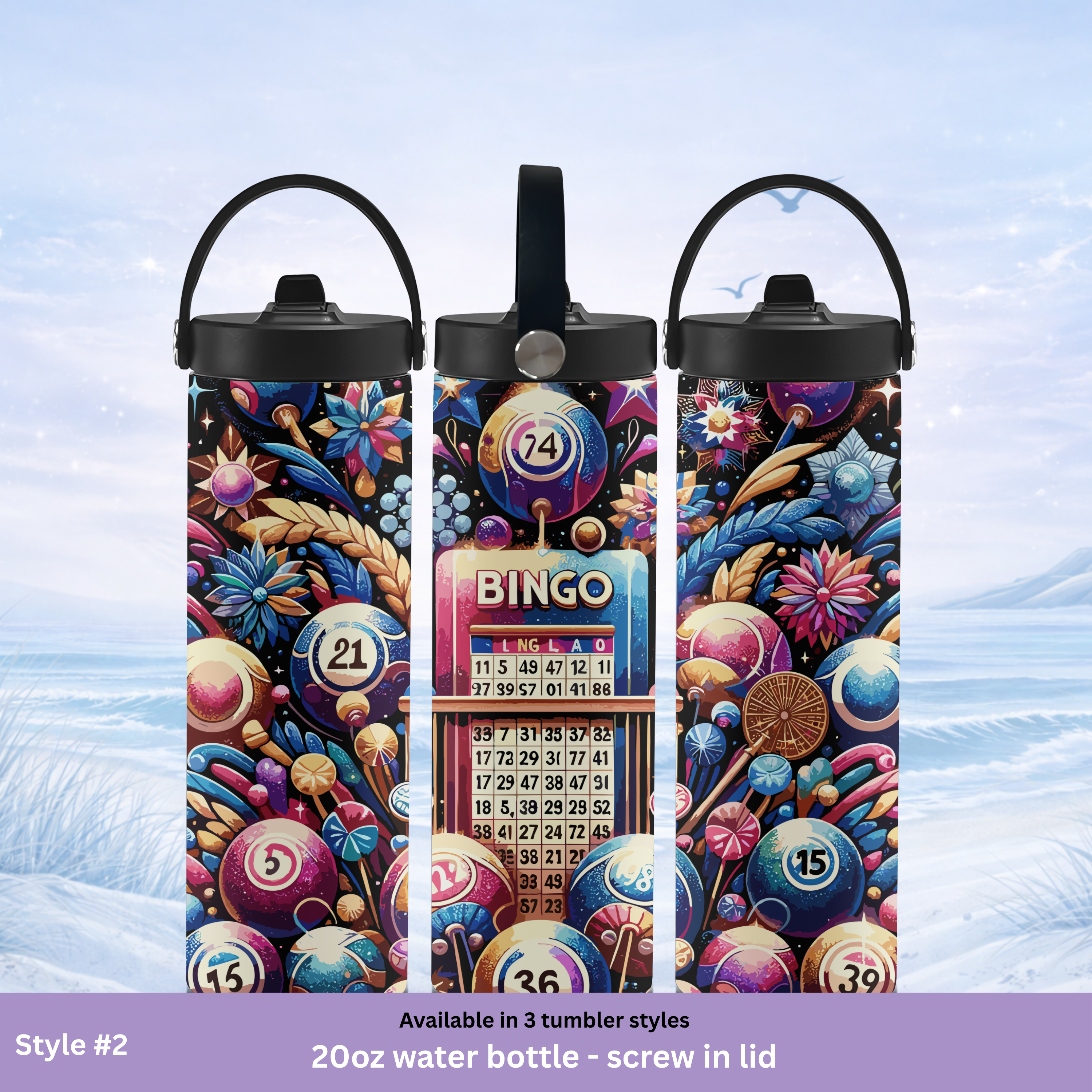 stylish bingo player tumbler gift