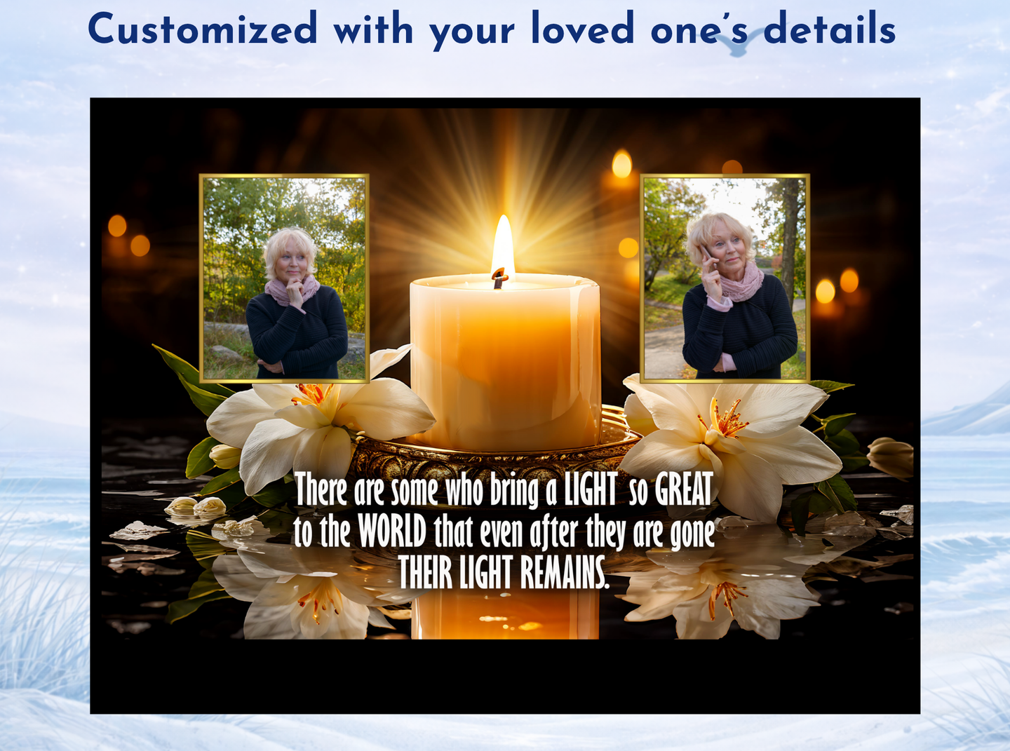 sympathy gift custom photo slate remembrance