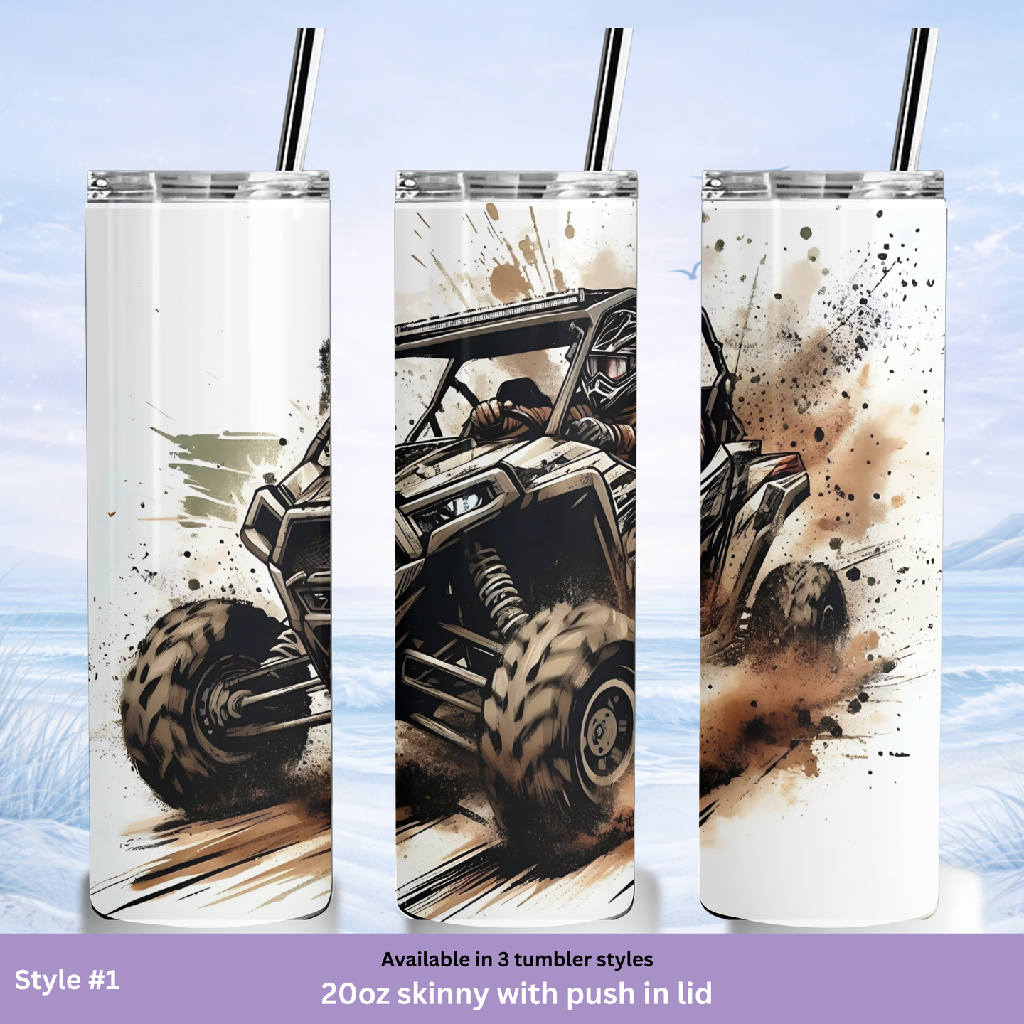 trail riding ATV tumbler insulated stainless steel cup